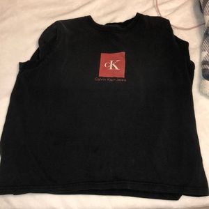 Black Calvin Klein crop top